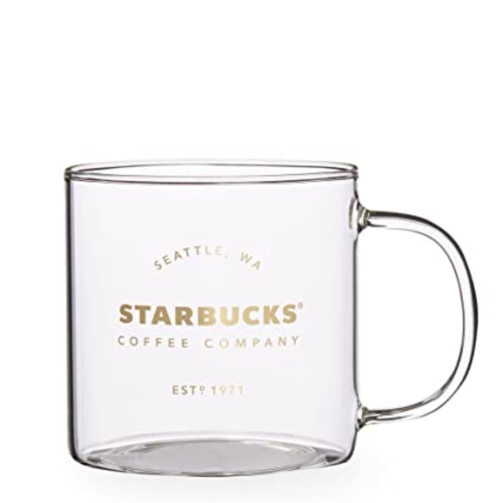 ISO Starbucks Seattle Pike Place Clear Glass Mug